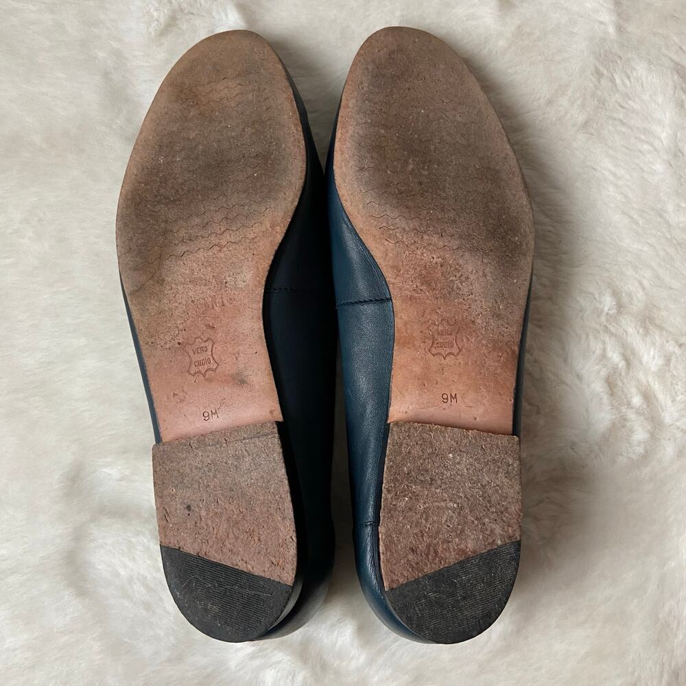 Enzo Angliolini Vintage Blue Leather Loafer Flats Size 9 - Picture 6 of 7